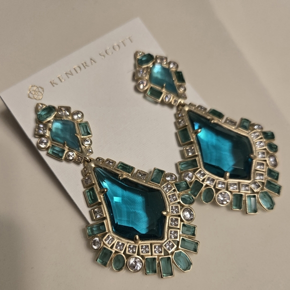 Kendra Scott Teal Pernylle Earrings - Picture 3 of 3